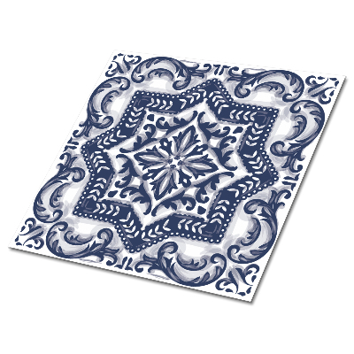 Samoprzylepne płytki na podłogę Malowany motyw wschodni