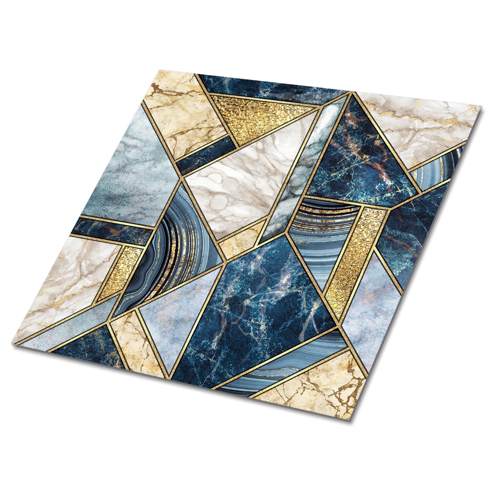 Samoprzylepne płytki podłogowe Marmurowe geometryczne abstrakcje