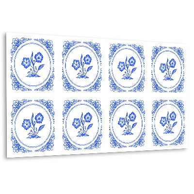 Panel ścienny samoprzylepny Kwiatek w stylu Azulejos