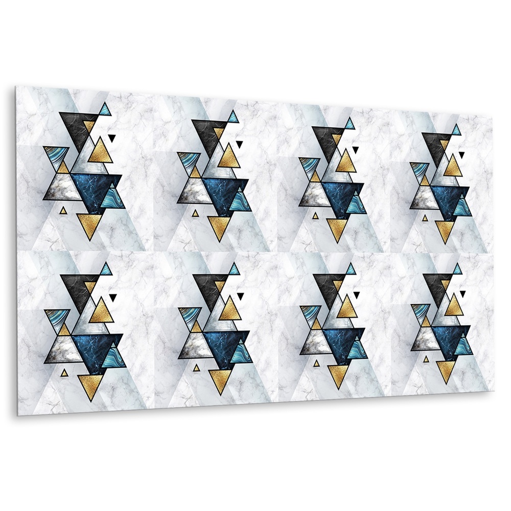 Panel ścienny w trójkąty inspirowane marmurem