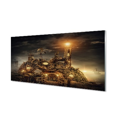 Obraz na szkle Abstrakcyjna latarnia chmury