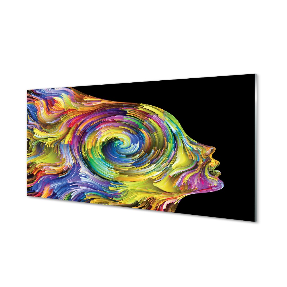 Obraz na szkle Kobieta kolorowa spirala obraz