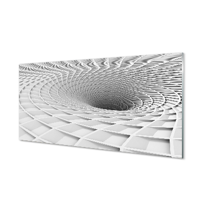 Obraz na szkle Geometryczny biały lej 3d