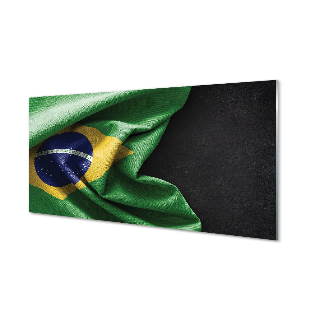 Obraz na szkle Pognieciona flaga Brazylii