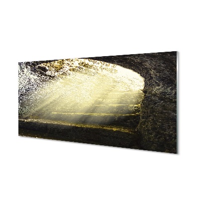 Obraz na szkle Schody promienie słońca