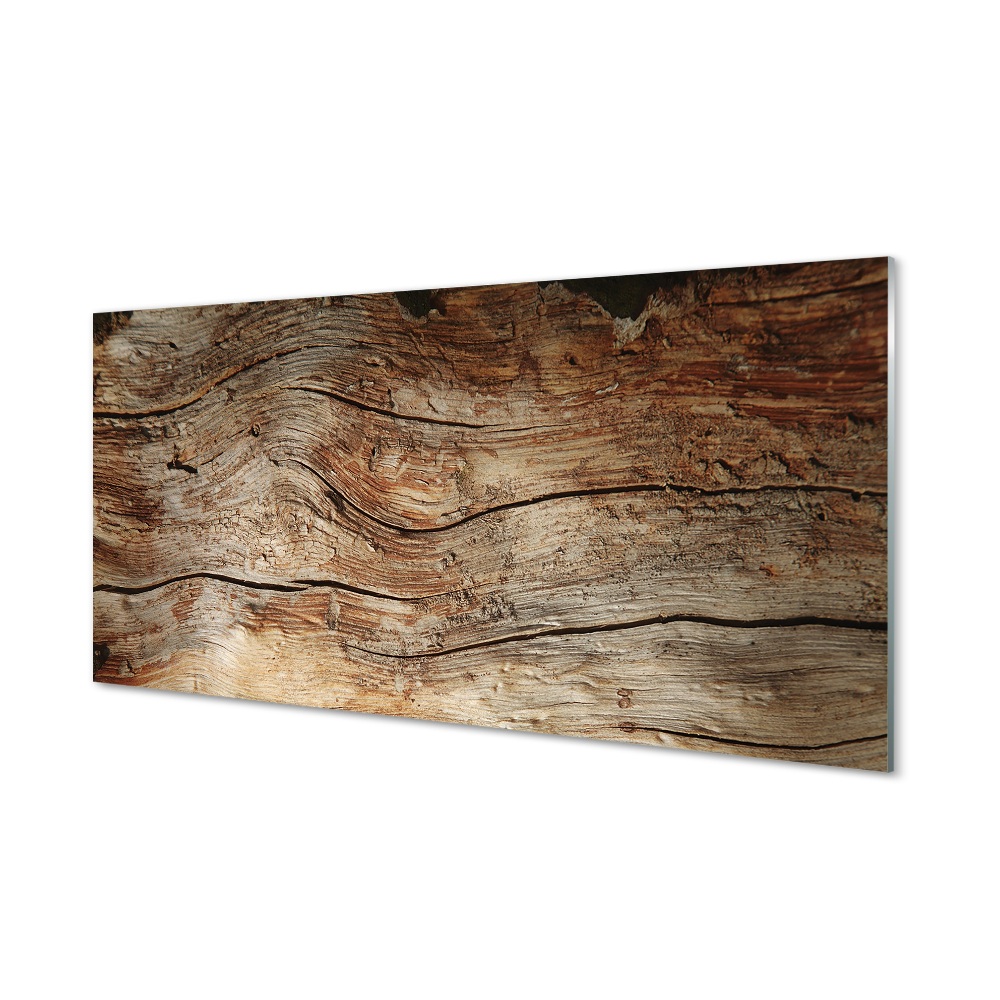 Obraz na szkle Deska z naturalnego drewna z unikalnym wzorem słojów