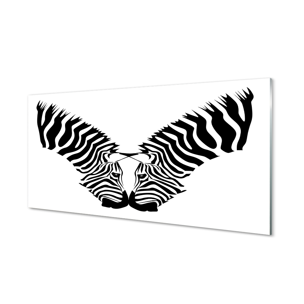 Obraz na szkle Odbicie lustrzane dwie zebry