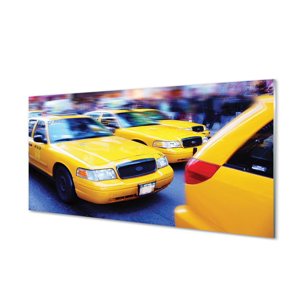 Obraz na szkle Żółte taxi miasto taksówki