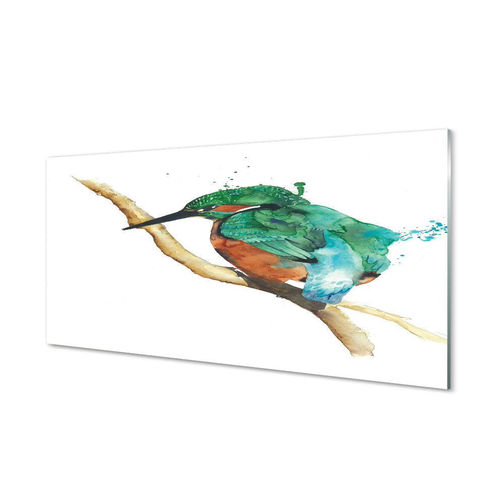 Obraz na szkle Koliber malowany akwarelami