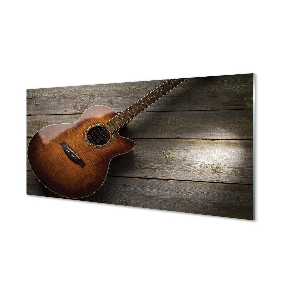 Obraz na szkle Gitara na podłodze