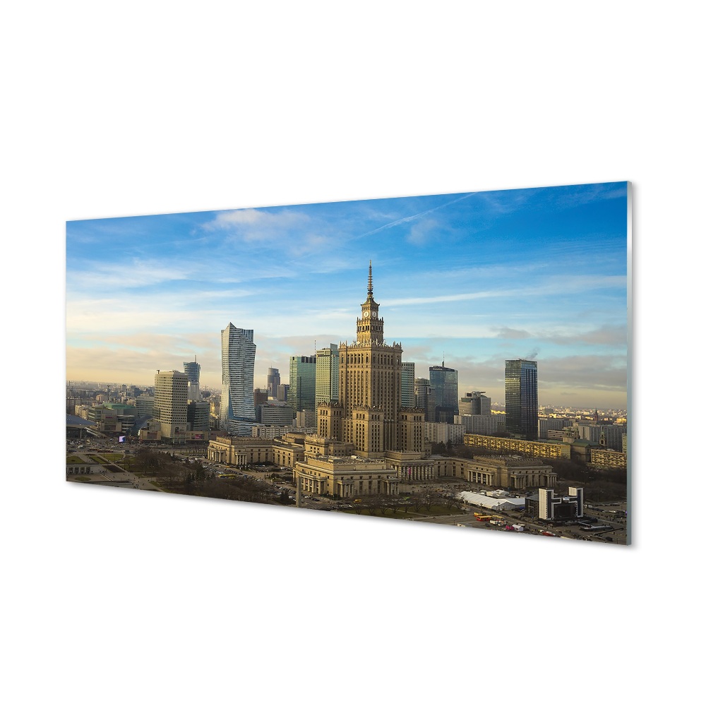 Obraz na szkle Warszawa Panorama Pałac kultury