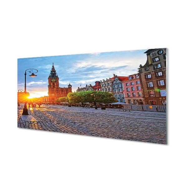 Obraz na szkle Gdańsk Stare miasto rynek wschód