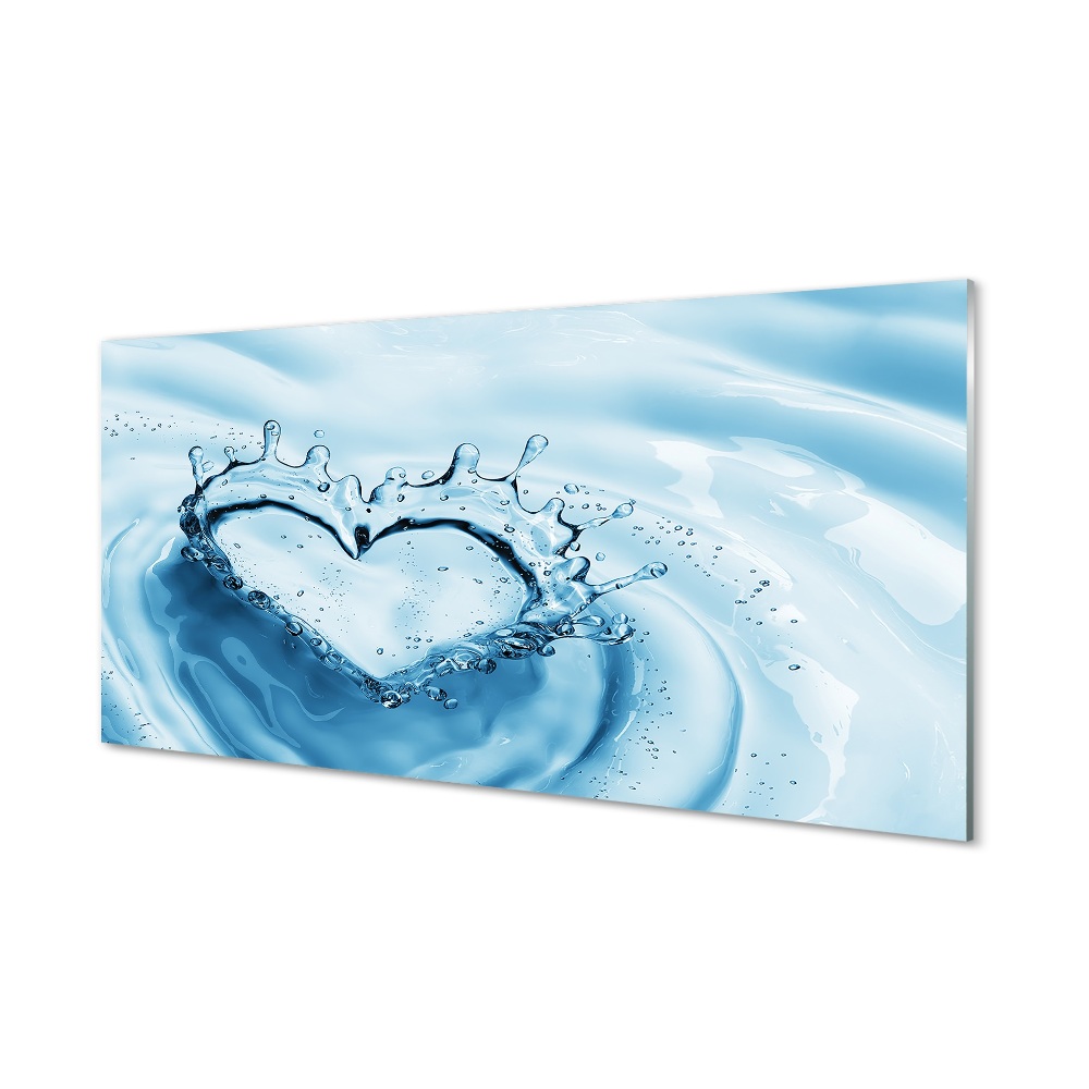 Obraz na szkle Krople woda w kształcie serca