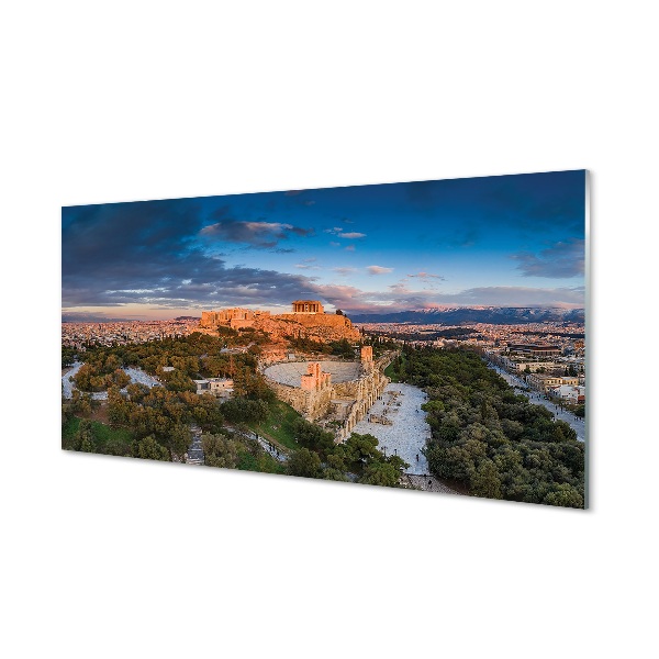 Obraz na szkle Grecja Panorama Ateny architektura