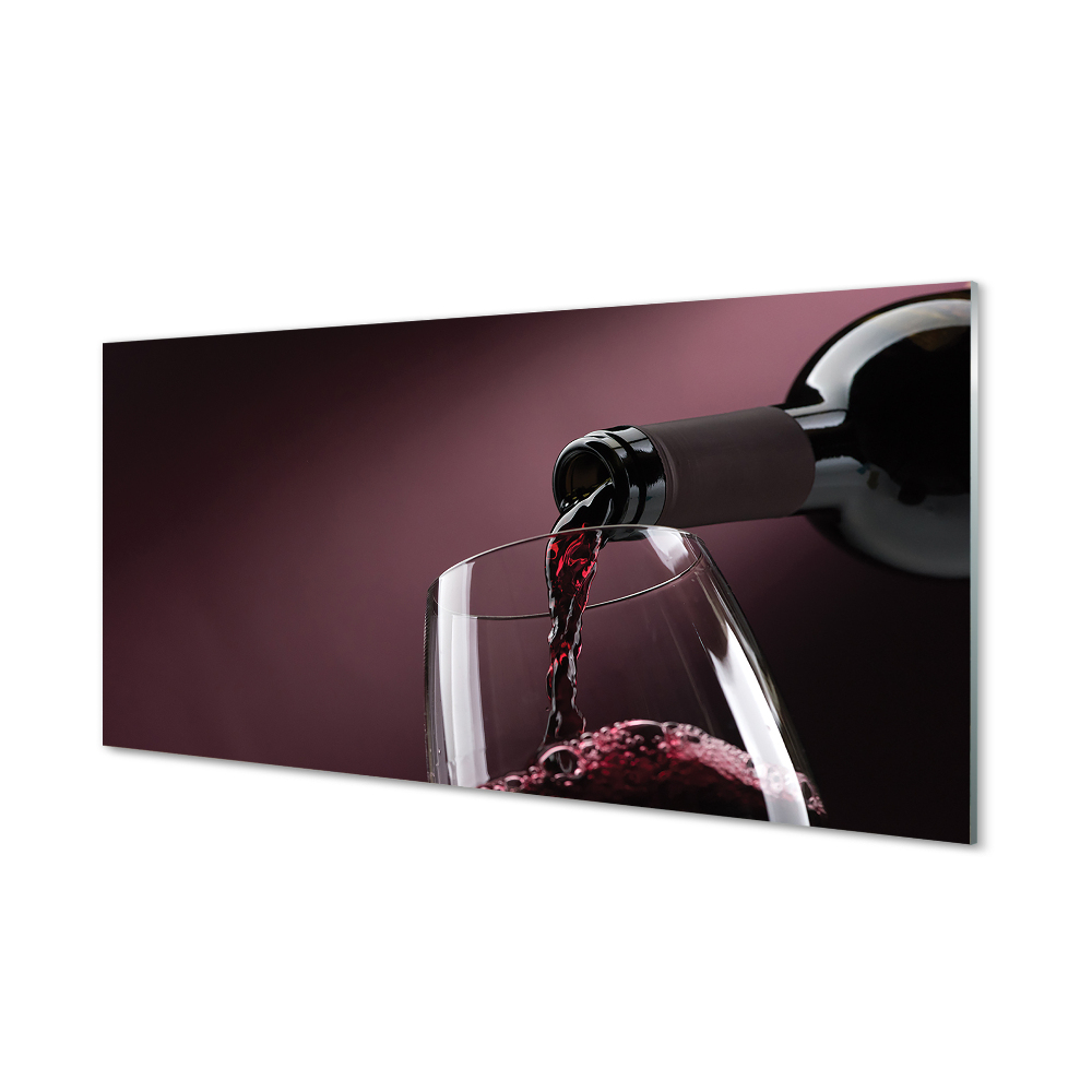 Obraz na szkle Wino na bordowym tle