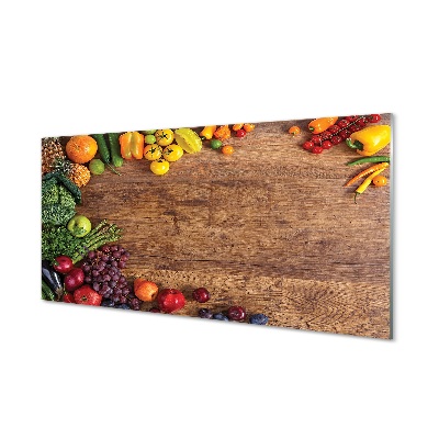 Obraz na szkle Deska i kolorowe warzywa