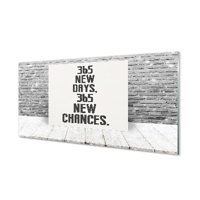 Obraz na szkle 365 new days