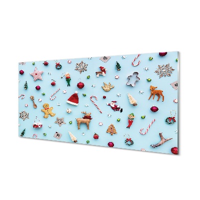 Obraz na szkle Świąteczne dekoracje wzór