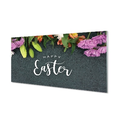 Obraz na szkle Kwiaty Happy Easter