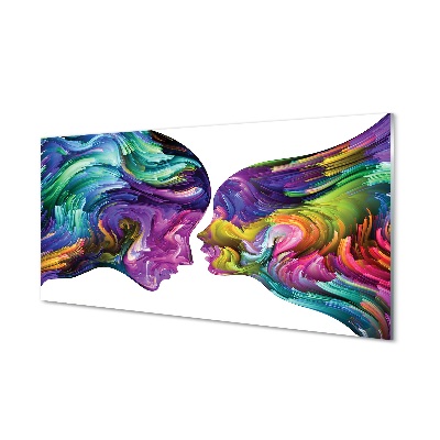 Obraz na szkle Ludzie kolorowe twarze para