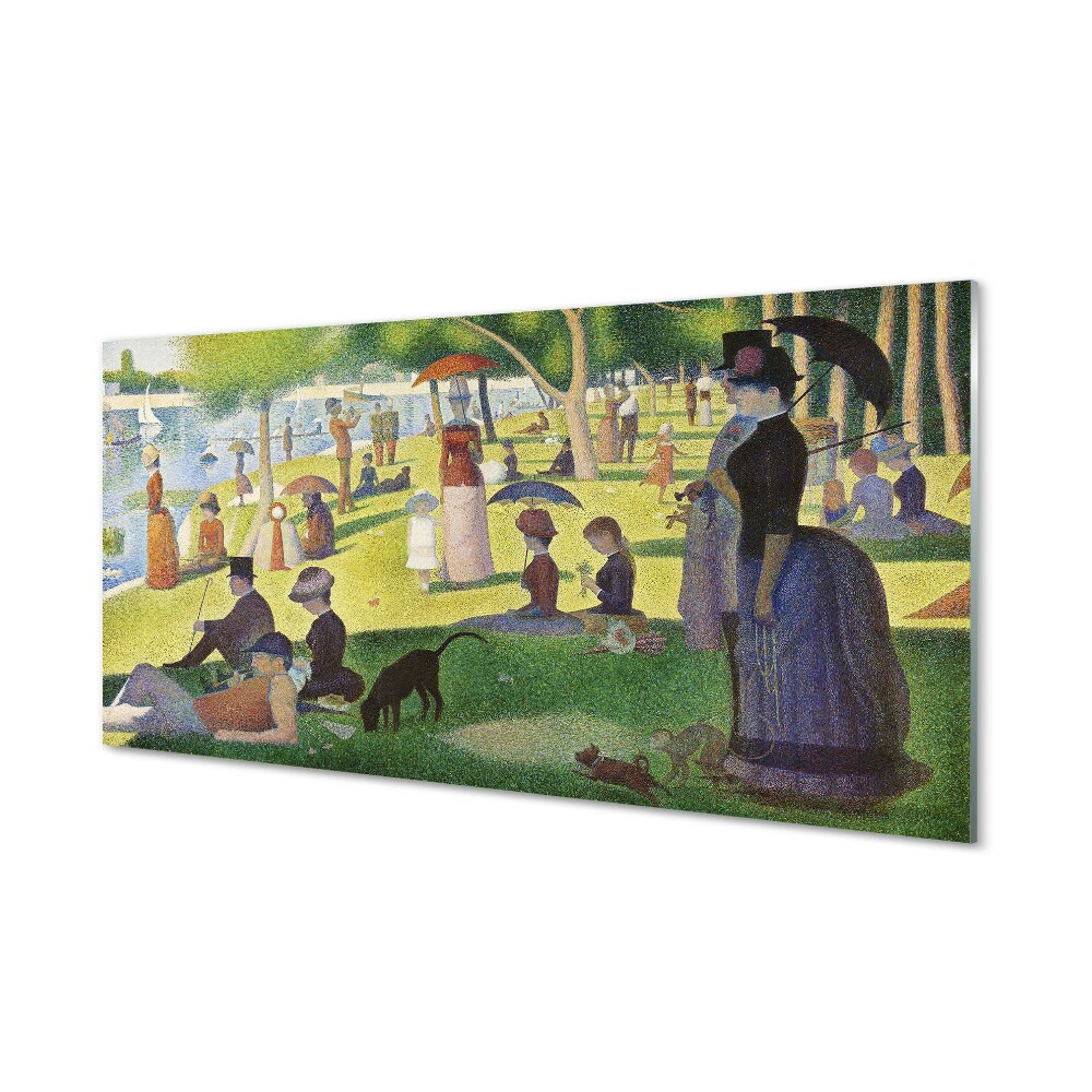 Obraz na szkle Georges Seurat - Niedzielne popołudnie na wyspie Grande Jatte