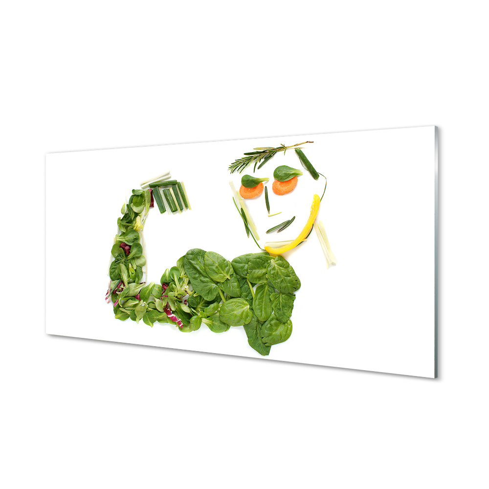 Obraz na szkle Silna postać z warzyw