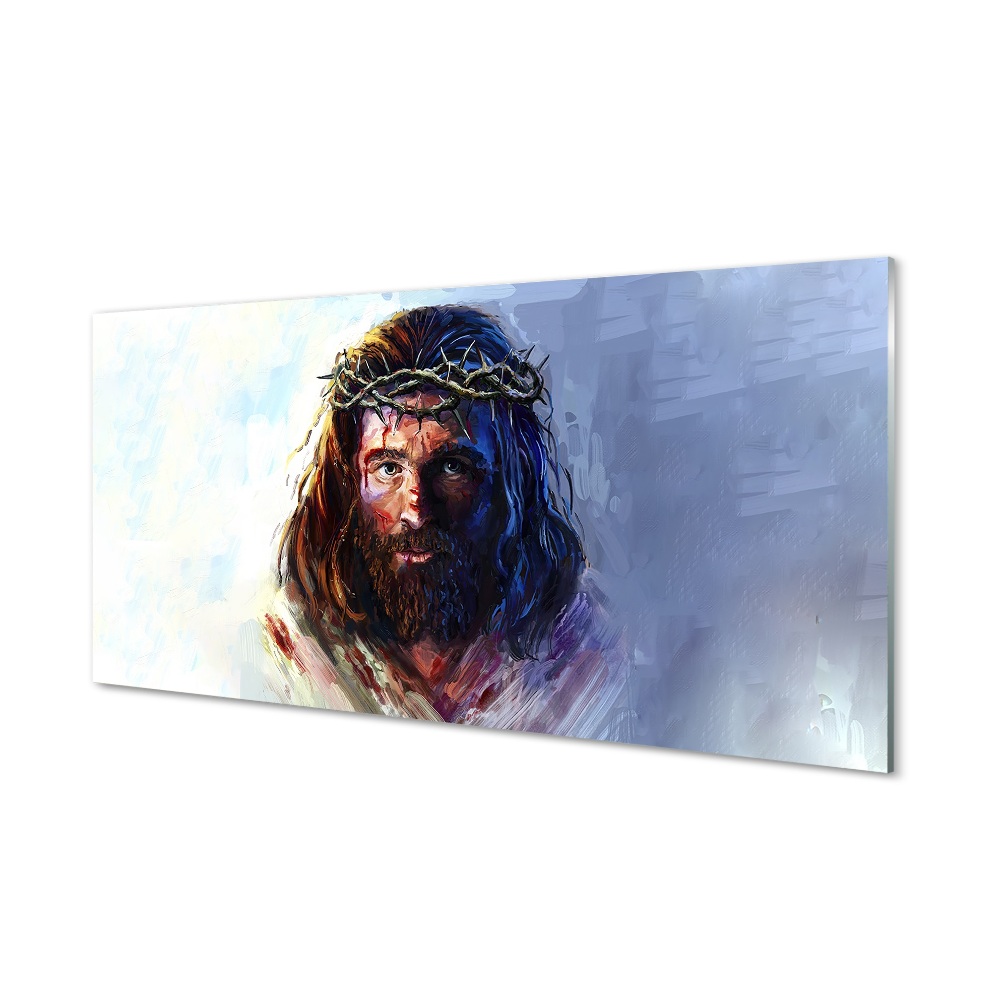 Obraz na szkle Jezus w koronie cierniowej