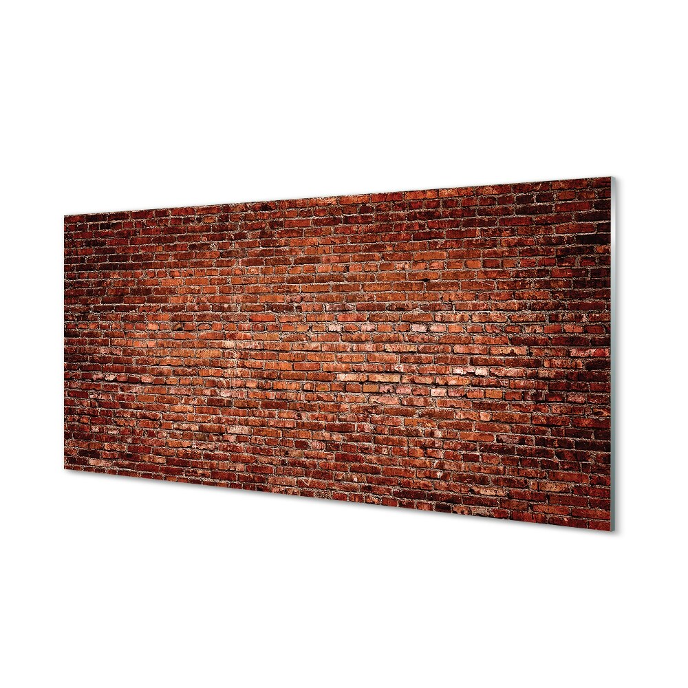 Obraz na szkle Ściana z czerwonych wypalonych cegieł