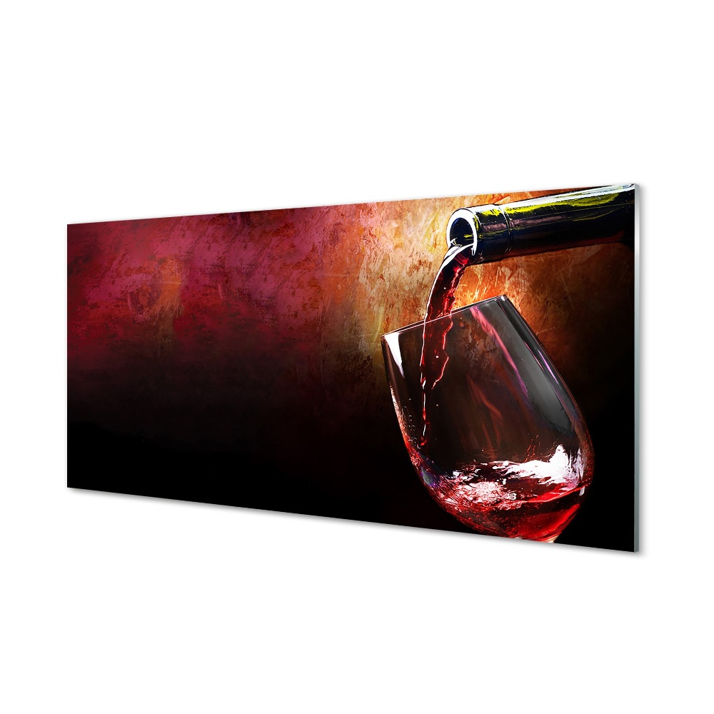 Obraz na szkle Wino czerwone kieliszek