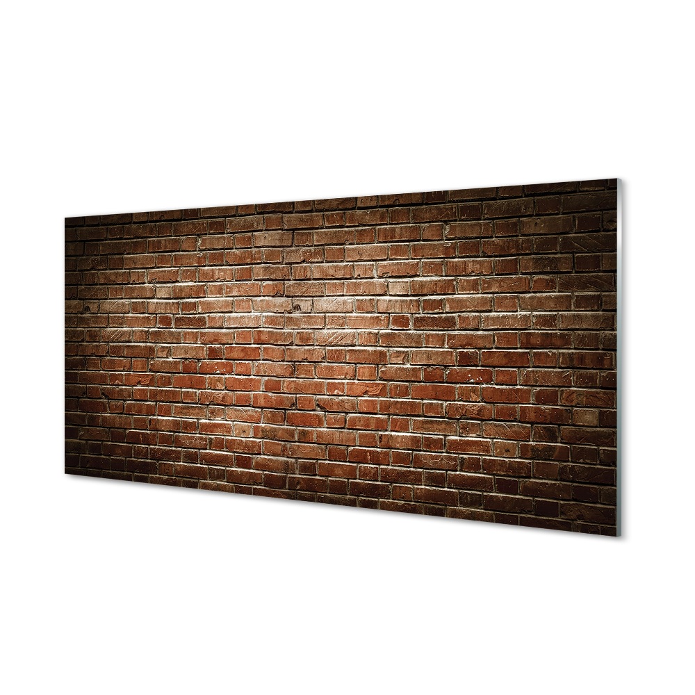 Obraz na szkle Ciemny mur z cegieł