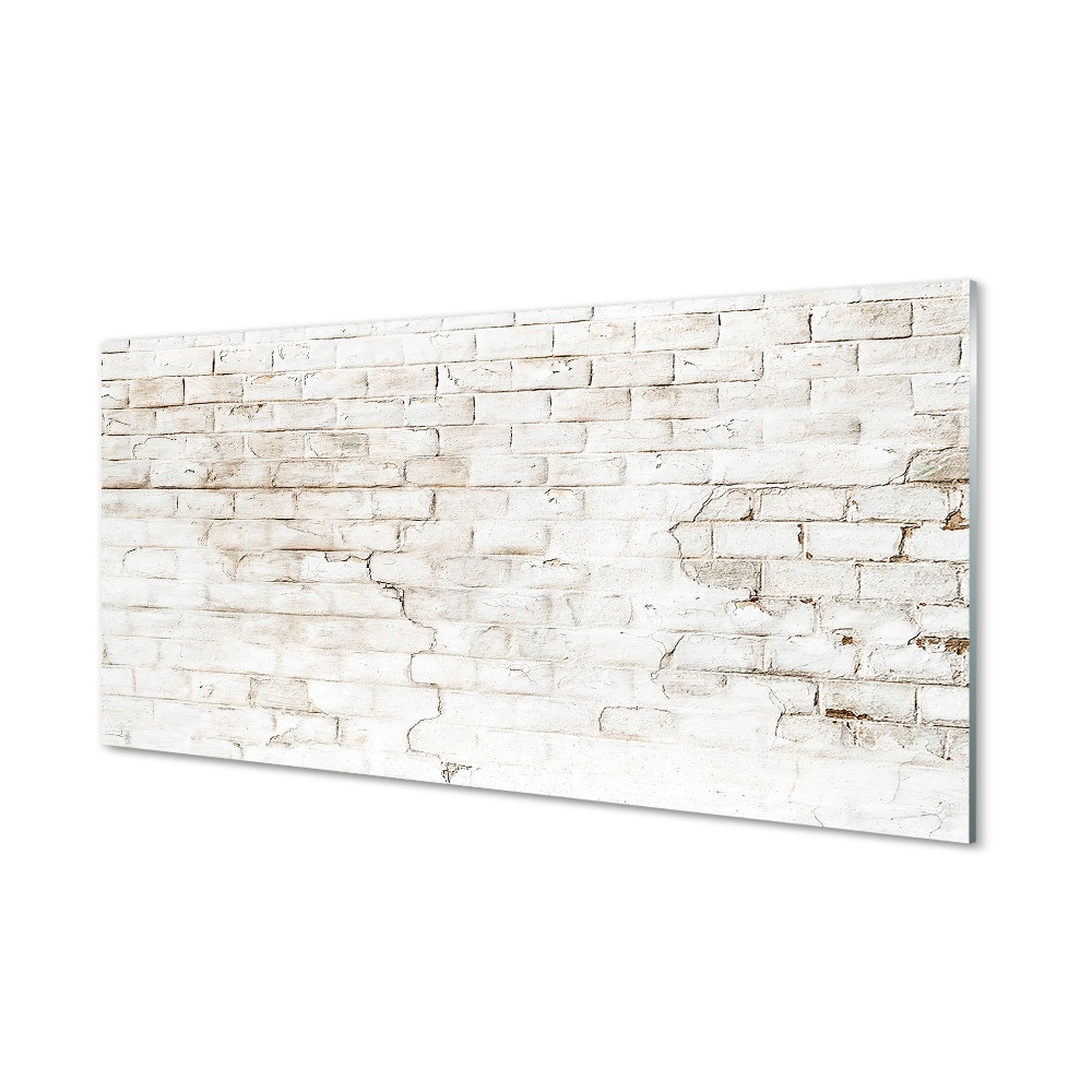 Obraz na szkle Cegła biała ściana mur
