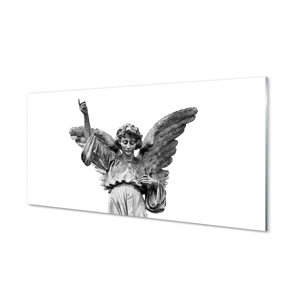 Obraz na szkle Szara rzeźba anioła