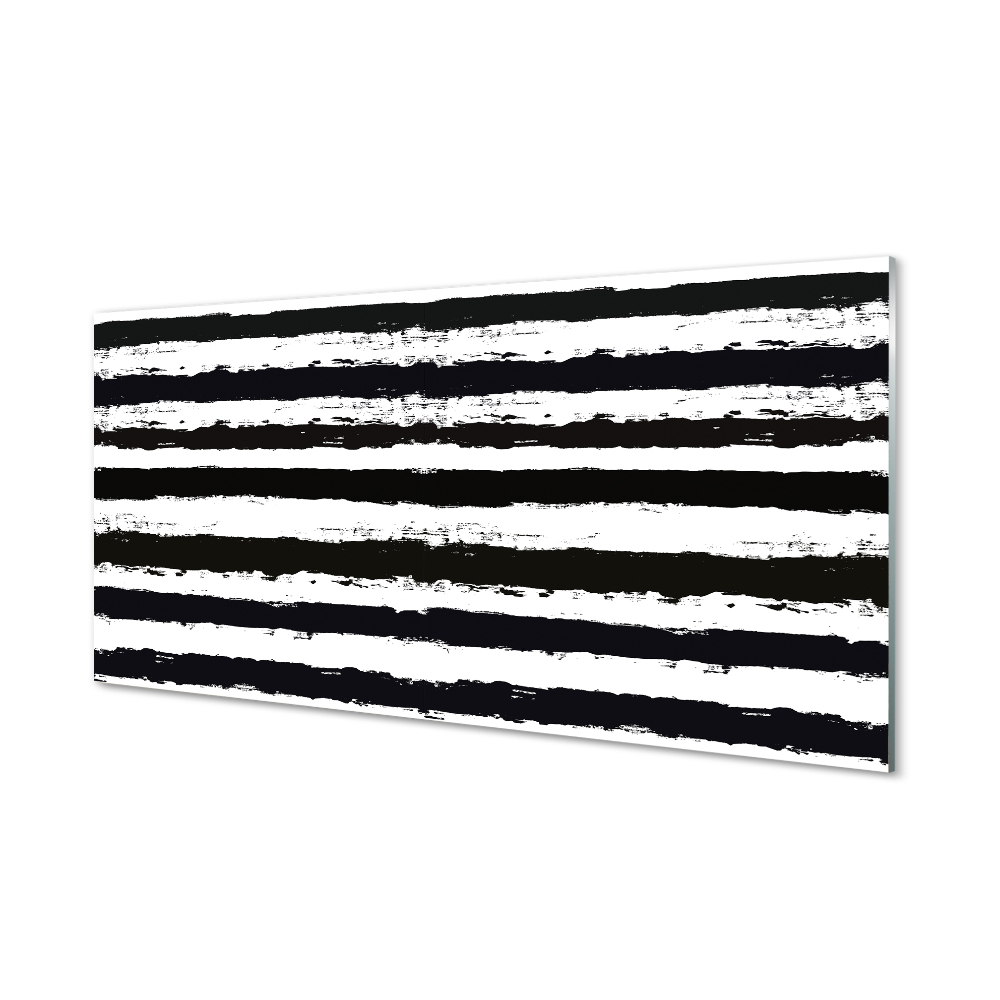 Obraz na szkle Nieregularne poziome paski zebra