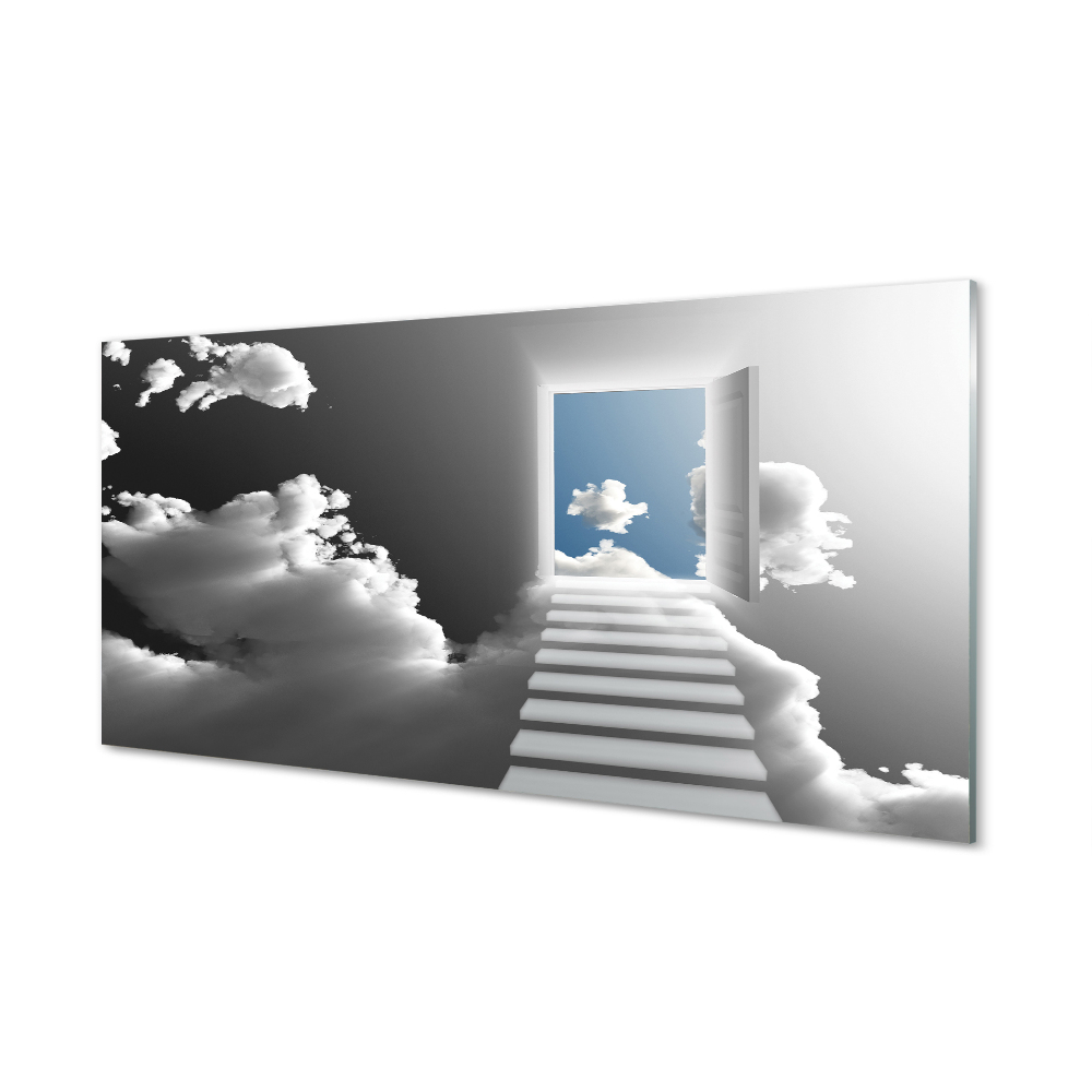 Obraz na szkle Abstrakcja Niebo schody drzwi