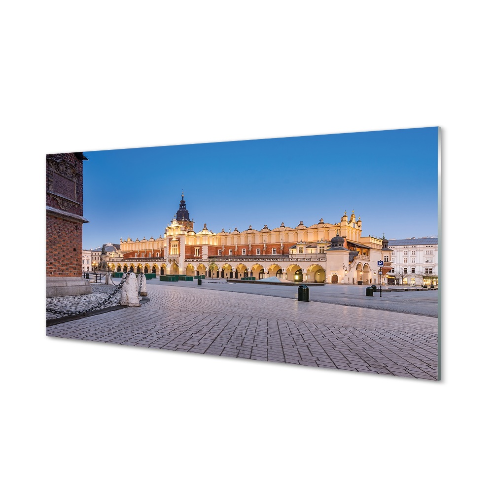 Obraz na szkle Kraków Sukiennice na rynku