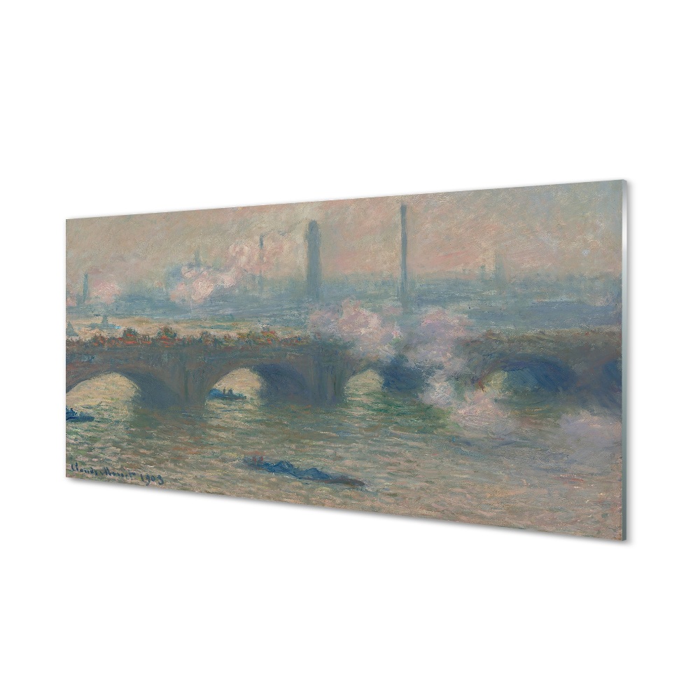 Obraz na szkle Claude Monet - Most w Waterloo pochmurny dzień