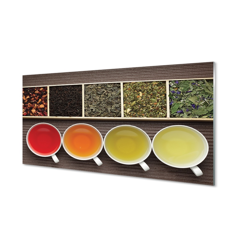 Obraz na szkle Kolorowe herbaty