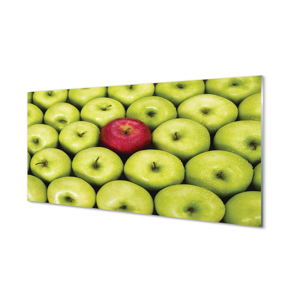 Obraz na szkle Zielone jabłka i jedno czerwone