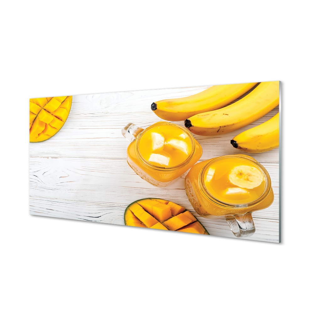 Obraz na szkle Koktajle z mango i bananów