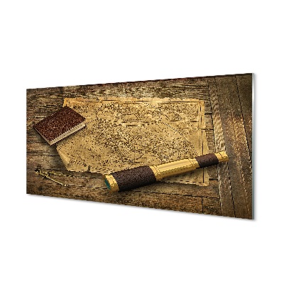 Obraz na szkle Stara mapa luneta