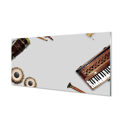 Obraz na szkle Instrumenty na białym tle