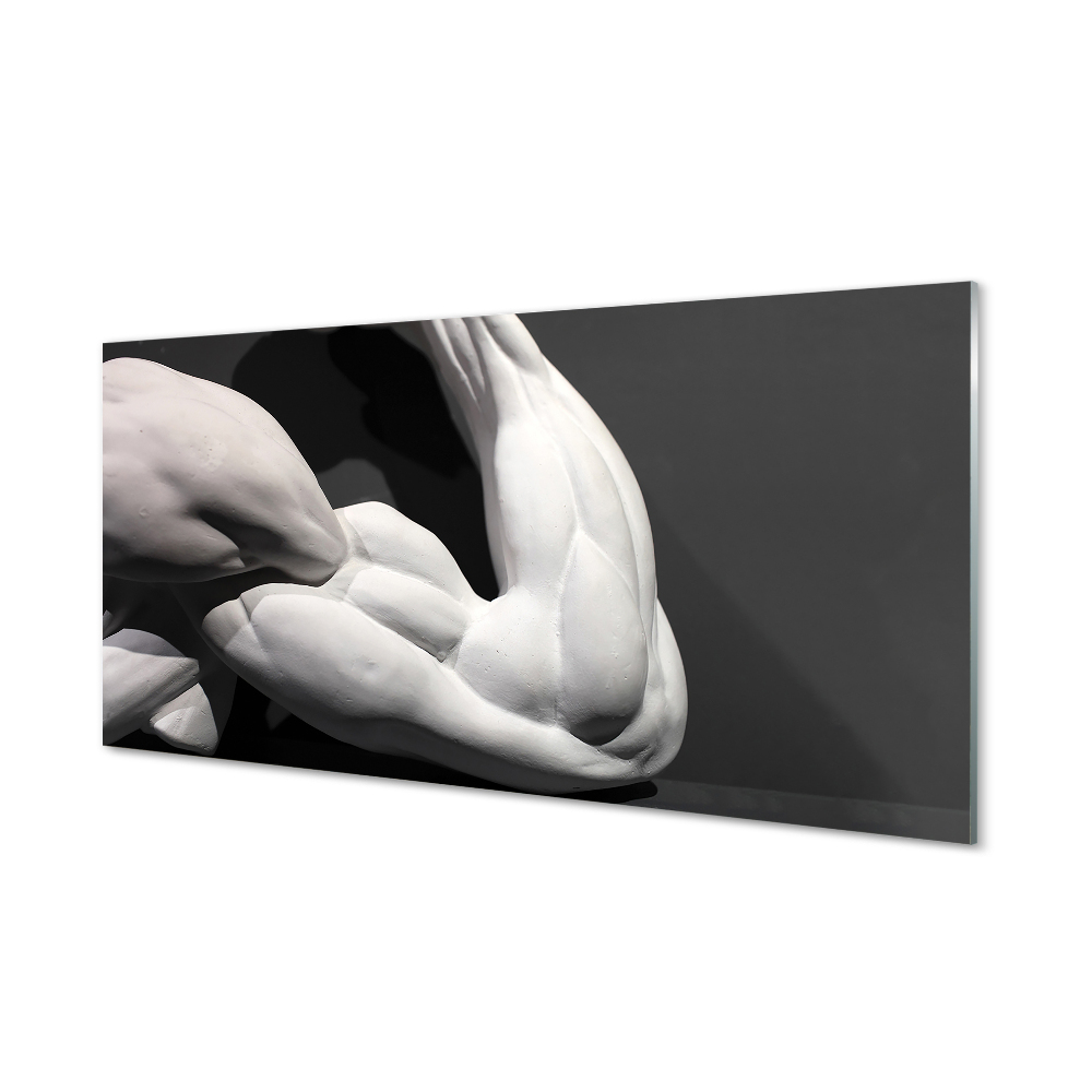 Obraz na szkle Mięśnie czarno-białe rzeźba