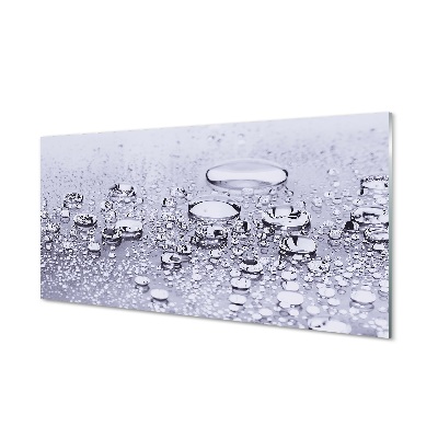 Obraz na szkle Krople wody na szarym tle
