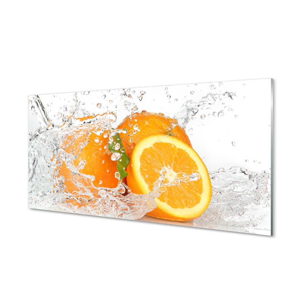Obraz na szkle Pomarańcze woda