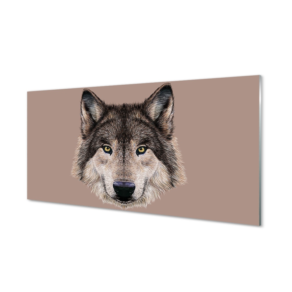Obraz na szkle Rysunek wilka