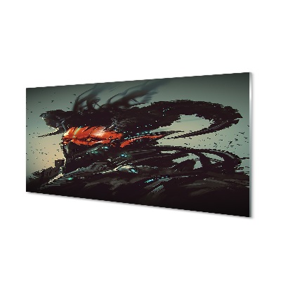 Obraz na szkle Dymiący diabeł rogi