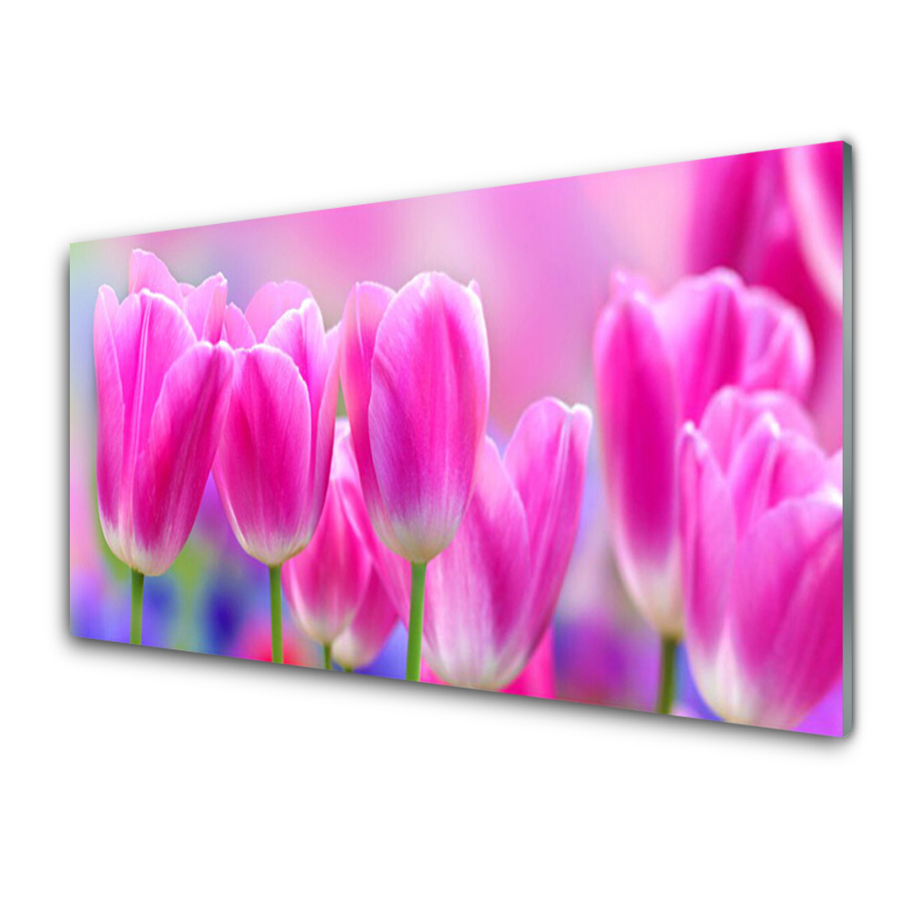 Obraz na Szkle Różowe Tulipany