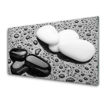 Obraz na Szkle Kamienie Krople Woda