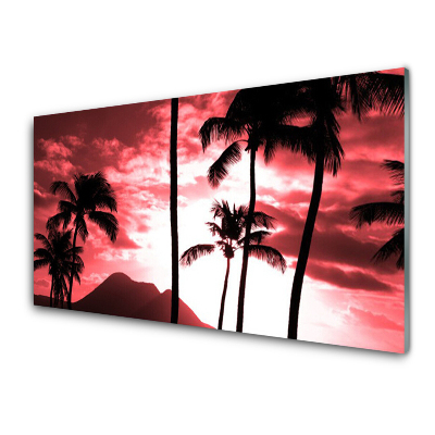 Obraz na Szkle Góry Palmy Drzewa