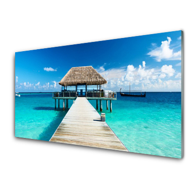 Obraz na Szkle Wakacje Woda Dom